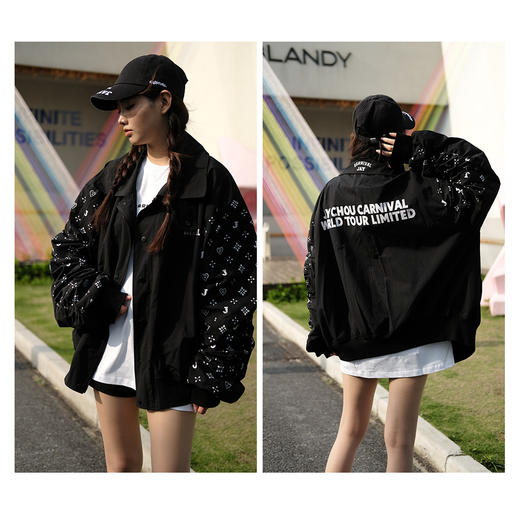 周杰伦嘉年华演唱会周边拼花夹克 商品图4