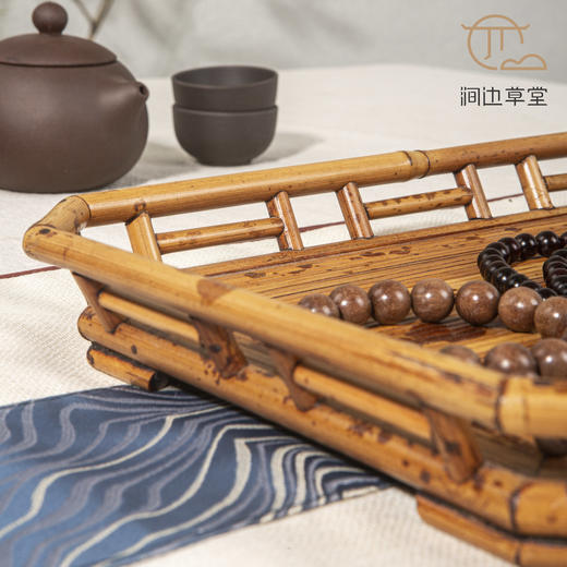 知君湘妃竹文盘 商品图7