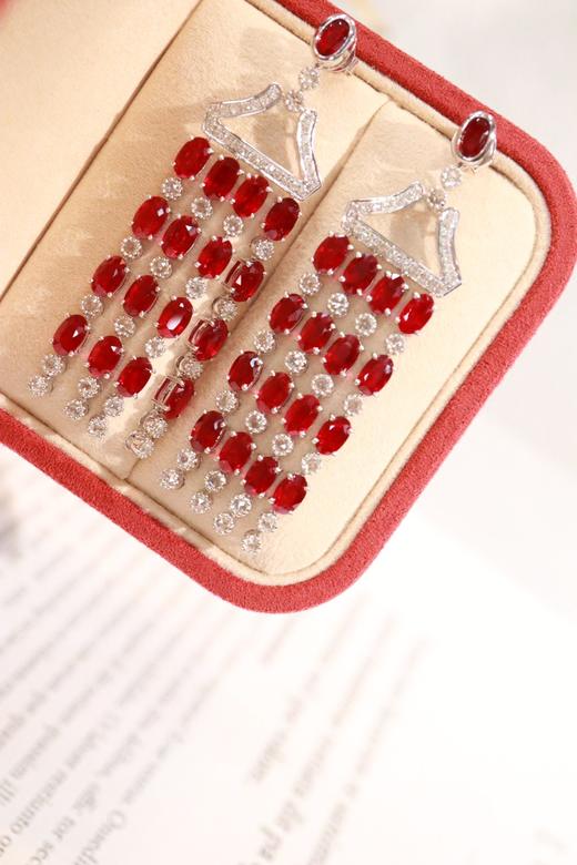 11.3ct 红宝石耳钉 商品图0