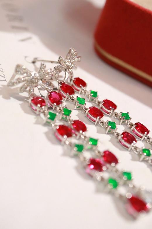 6.2ct 红宝石耳坠 商品图1