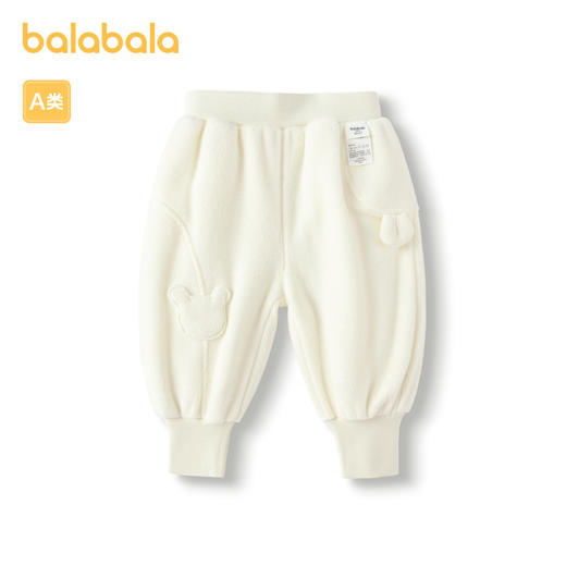 巴拉巴拉宝宝裤子男童长裤女童加绒裤新款冬装运动裤摇粒绒潮 商品图4