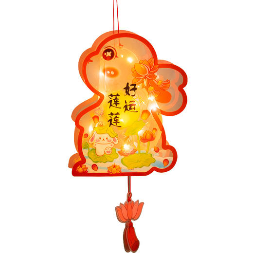 【中秋灯笼！手工diy灯笼，儿童发光防水】中秋节灯笼新款 手工diy材料包 儿童发光手提 防水花灯笼 礼物礼品-QQ 商品图4