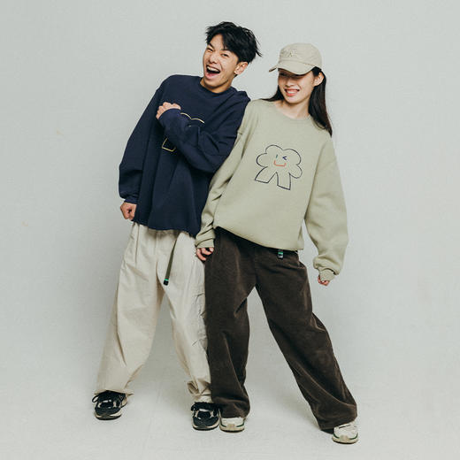 【十一破价福利】ACMEITEM爱棵米 亲子户外空气层卫衣圆领宽松微弹运动上衣男女GAF3310060E 商品图3