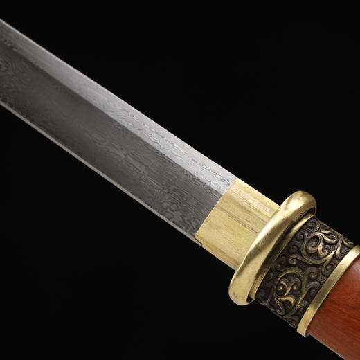 盛世唐横刀剑传统宝剑 汉唐宝剑 龙泉沈广隆宝剑 花纹钢 未开刃 商品图3