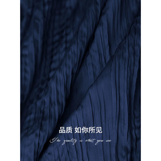 COCOBELLA重工压褶缎面立领衬衫设计感两穿通勤衬衣SR0045B 商品图4
