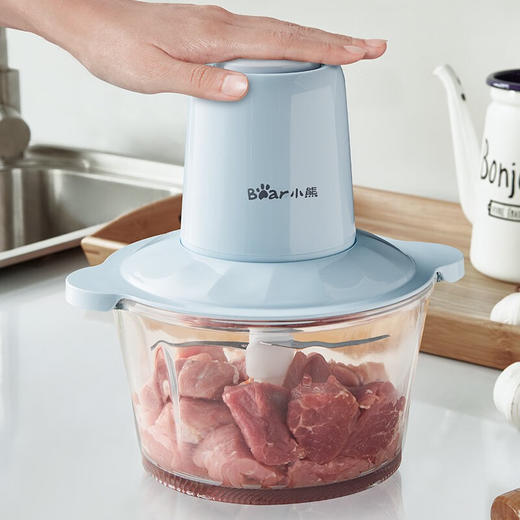 小熊（Bear）绞肉机家用电动玻璃多能料理机绞馅机碎肉打肉机切菜搅拌机QSJ-C03B1 商品图0