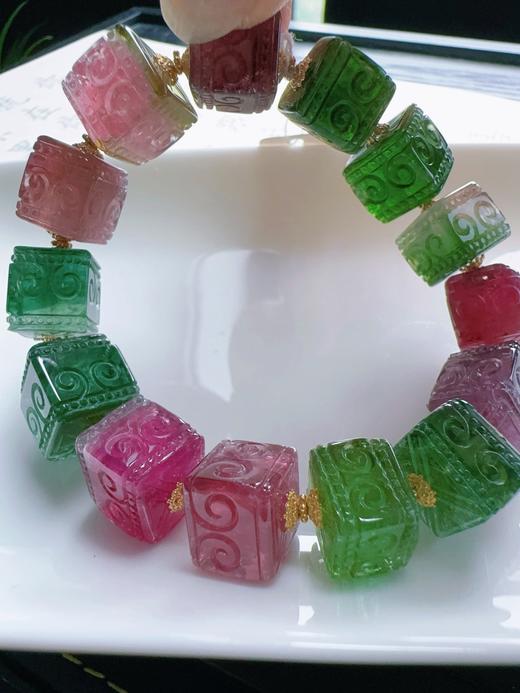 49.53g 雕刻碧玺手链 商品图2