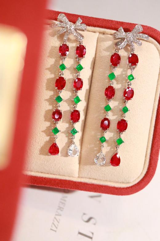 6.2ct 红宝石耳坠 商品图5