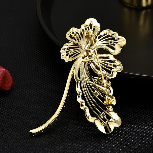 新款珐琅彩云锦花优雅简约祥云大衣旗袍配饰胸针LY 商品图2