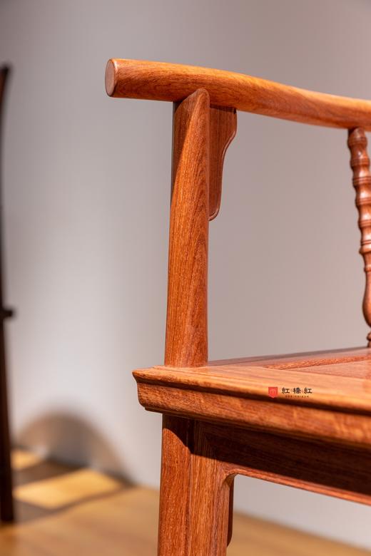 红桥红  家具严选  缅甸花梨（大果紫檀）【麒麟引凤四出头官帽椅】 商品图3