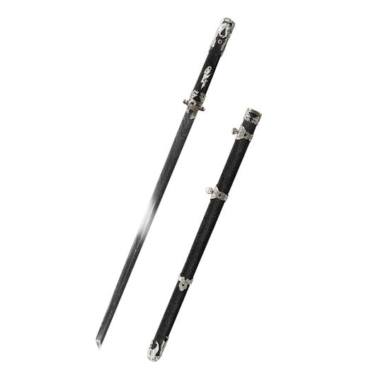 水龙唐横刀鱼皮  花纹钢一体唐横刀剑 龙泉沈广隆宝剑 未开刃 商品图5