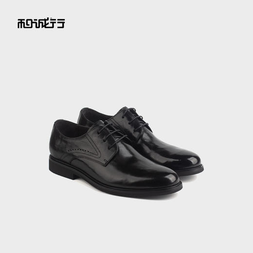 和诚行 2024秋冬新款复古真皮德比鞋男英伦风商务正装皮鞋0040159 商品图4