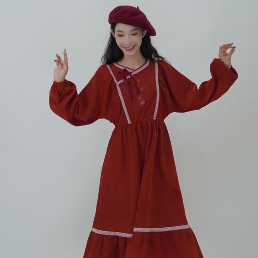 两三事如诗吟唱拜年服宽松保暖百搭复古长袖冬春日风春日松弛感 商品图4