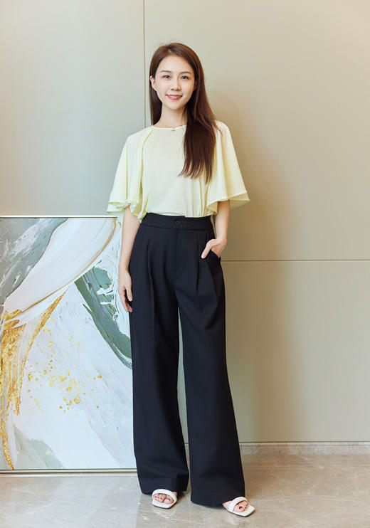 小众设计花边拼接直筒裤 商品图2