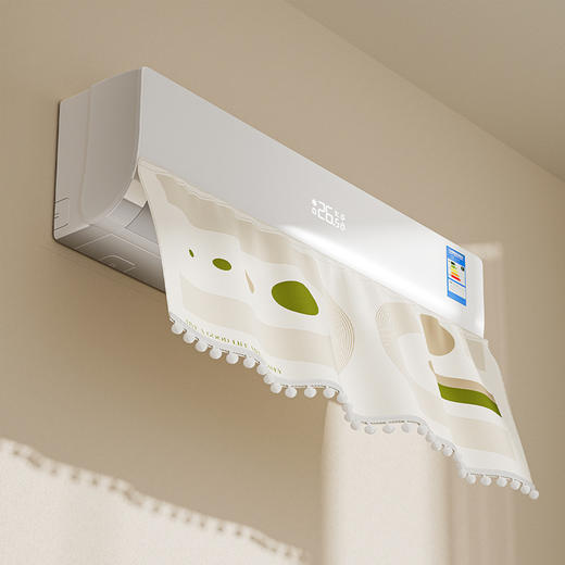 「颜值款！易安装」空调挡风板 坐月子防直吹通用居家日用出风口魔术贴遮风帘防风罩布艺挂门帘 商品图3