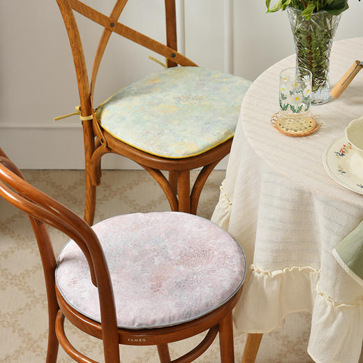 春意系列椅垫家用坐垫办公室四季通用马蹄形棉方椅垫圆椅垫 商品图2