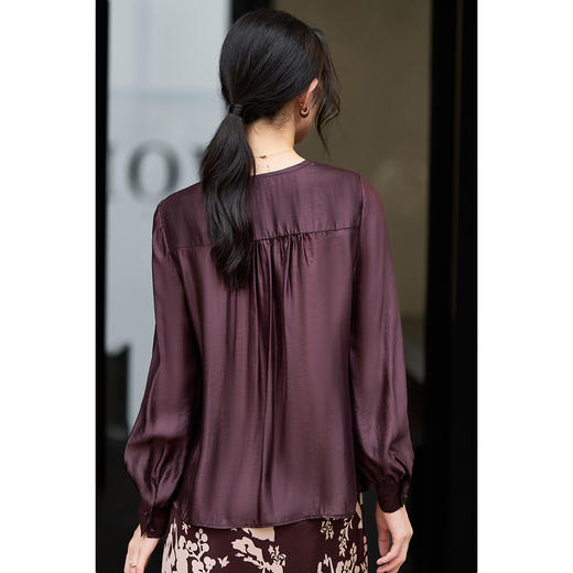 重磅人丝 单层不透 媲美真丝质感 轻奢高级感衬衫初秋法式氛围感穿搭上衣女3798 商品图2