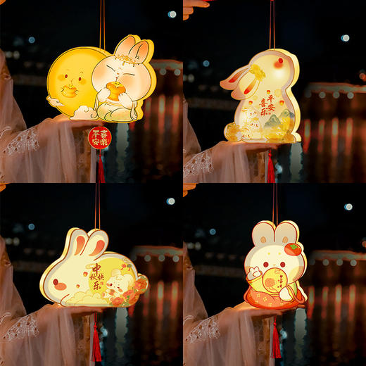 【19.9抢3个❗️手提灯笼】节灯笼马年新款古风儿童手提灯笼，氛围感灯欢度佳节，兔子花灯手工diy灯夜市摆摊自留送人两相宜QQ 商品图1