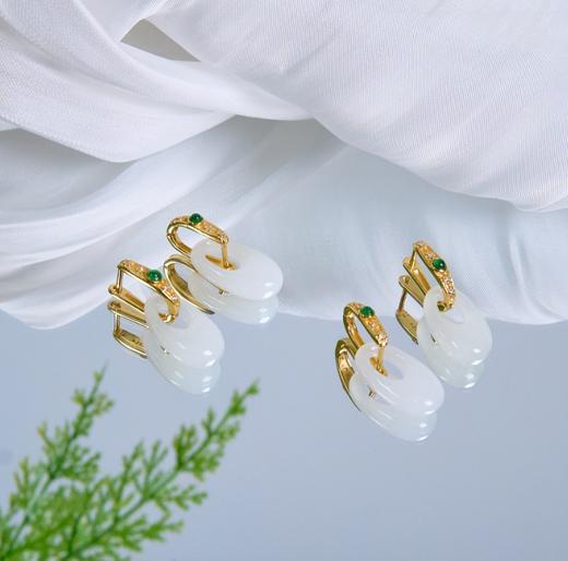 玉美人菲菲HZ#S925和田玉耳坠约10*17mm-多样性发一 商品图0