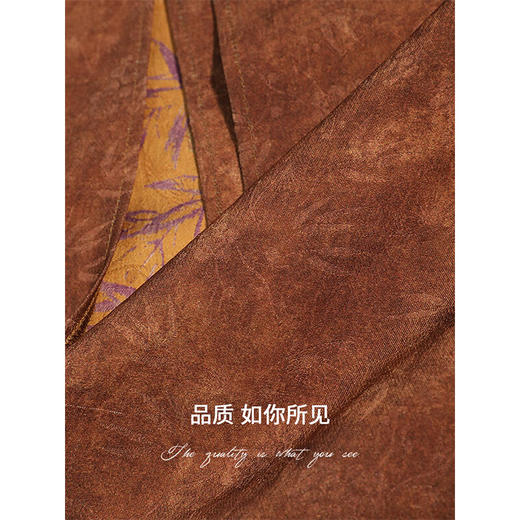 COCOBELLA仿香云纱双面异色提花半身裙新中式国风长裙HS0055 商品图4