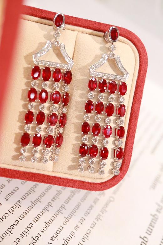 11.3ct 红宝石耳钉 商品图5