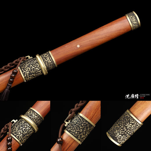 盛世唐横刀剑传统宝剑 汉唐宝剑 龙泉沈广隆宝剑 花纹钢 未开刃 商品图4