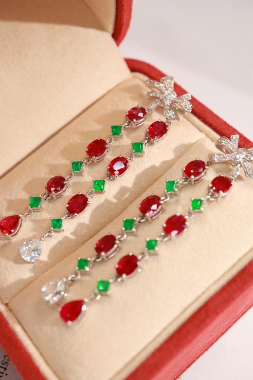 6.2ct 红宝石耳坠 商品图0