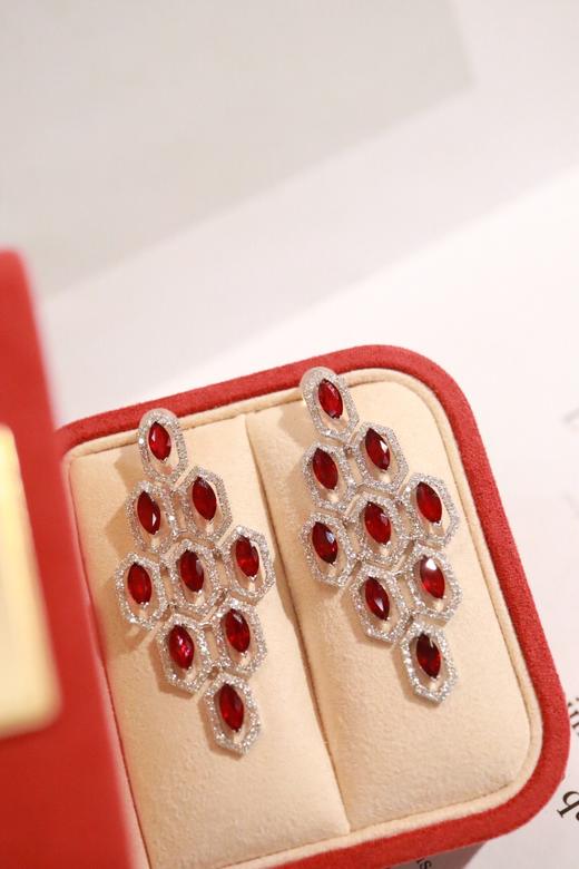 4.1ct 红宝石耳环 商品图5