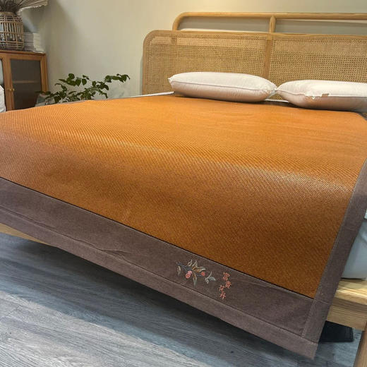 【黄古林同款！高端养生品牌凉席！地板价入手！】慕莎双面藤席｜藤席+冰丝双面可用（加粗环保藤条编织！天然健康透气！）基地直邮 商品图0