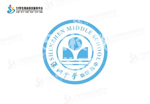 通版深圳市深圳中学数理高中校徽布标姓名贴章可缝可烫现货现发51 商品图1