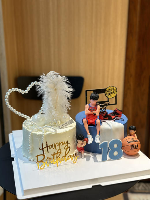 私人订制：内含多图，五寸双拼蛋糕，全部装饰可食用，提前48小时以上预定，退休遇上生日，主题可私人订制 商品图6