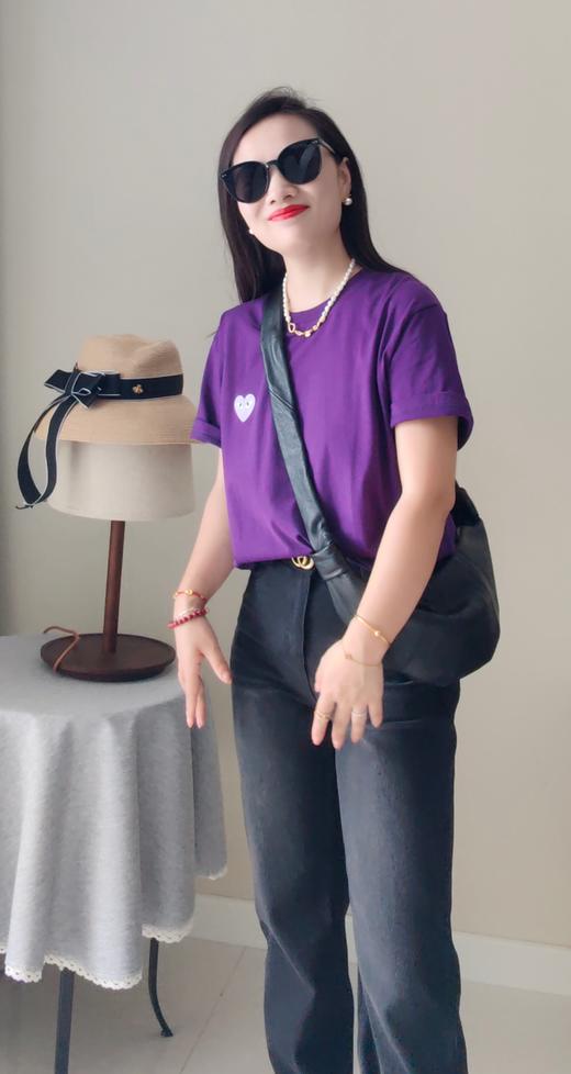 紫茄子爱心T杨幂同款 商品图1