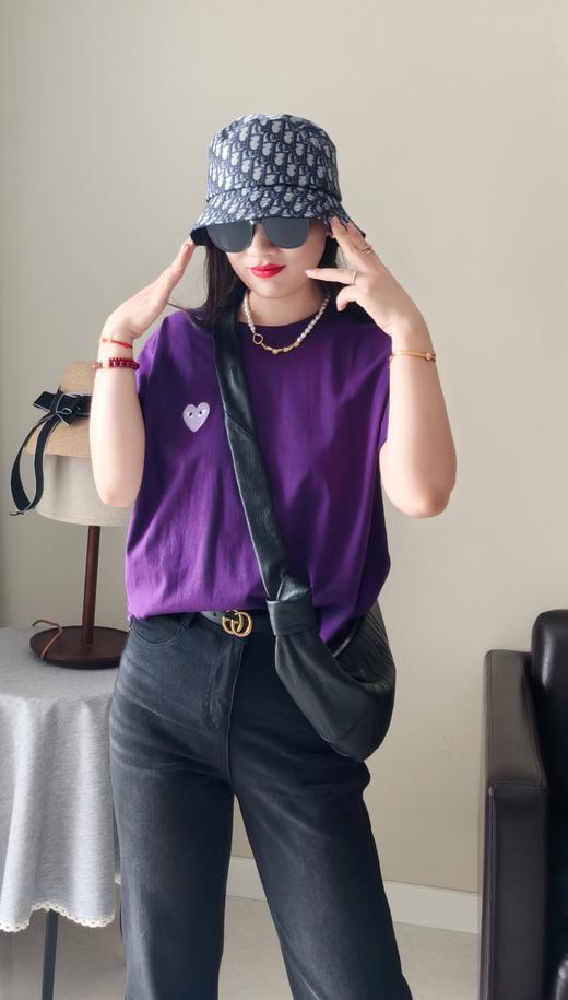 紫茄子爱心T杨幂同款 商品图3