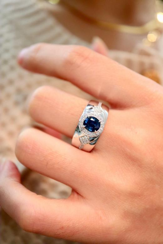 1.23ct 蓝宝石戒指 商品图8