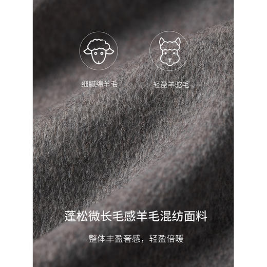 棉仓356666005-CE*风一手长毛呢外套女含羊驼毛24秋定制金扣羊毛双面呢大衣 商品图2