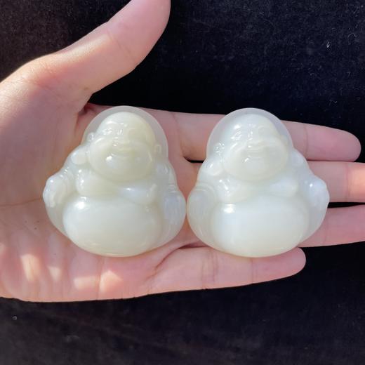 玉美人菲菲HZ/和田玉羊脂玉佛公吊坠51*48mm 商品图0