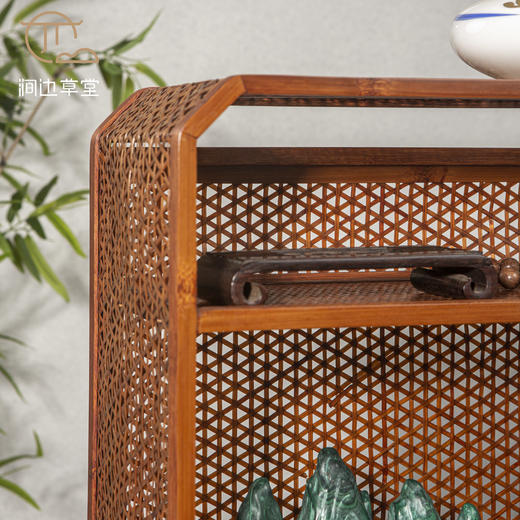 手工竹编晚秋镂空茶棚 商品图7