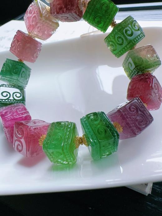 49.53g 雕刻碧玺手链 商品图0