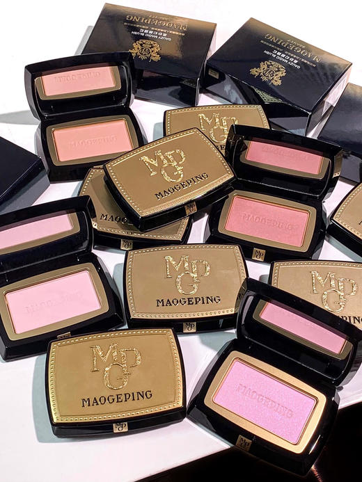 毛戈平柔纱幻颜腮红胭脂盘3.5g 膨胀色收缩色奶杏色 商品图0