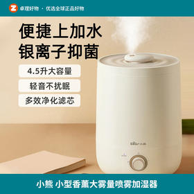小熊加湿器家用静音卧室内孕妇婴儿净化空气小型香薰大雾量喷雾器