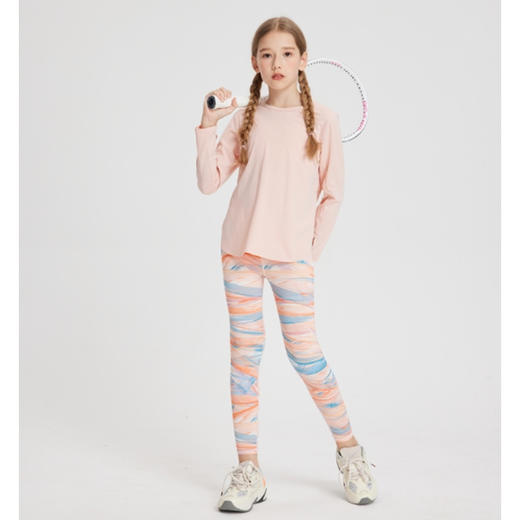 *【A类品质，套装自由搭配，吸湿速干】SIIJJEYY秋季女童运动瑜伽健身打底衫速干高弹力鲨鱼裤舒适服运动套装 商品图3