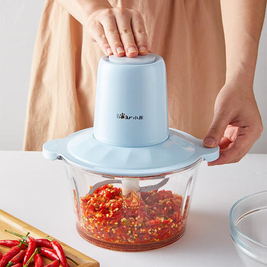 小熊（Bear）绞肉机家用电动玻璃多能料理机绞馅机碎肉打肉机切菜搅拌机QSJ-C03B1 商品图4