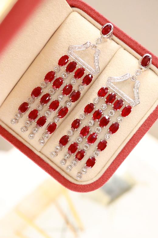 11.3ct 红宝石耳钉 商品图6