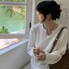 【早秋季日系慵懒风上衣】设计感小众薄款宽松显瘦长袖华夫格针织衫 商品缩略图1