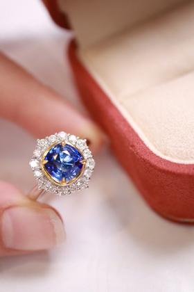 2.45ct 蓝宝石戒指