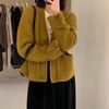 【宽松百搭！韩版V领软糯毛衣】女秋冬新款单排扣宽松百搭慵懒风针织开衫外套潮，宽松版型和单排扣设计。ry 商品缩略图8