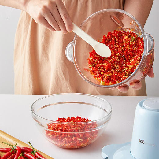 小熊（Bear）绞肉机家用电动玻璃多能料理机绞馅机碎肉打肉机切菜搅拌机QSJ-C03B1 商品图5