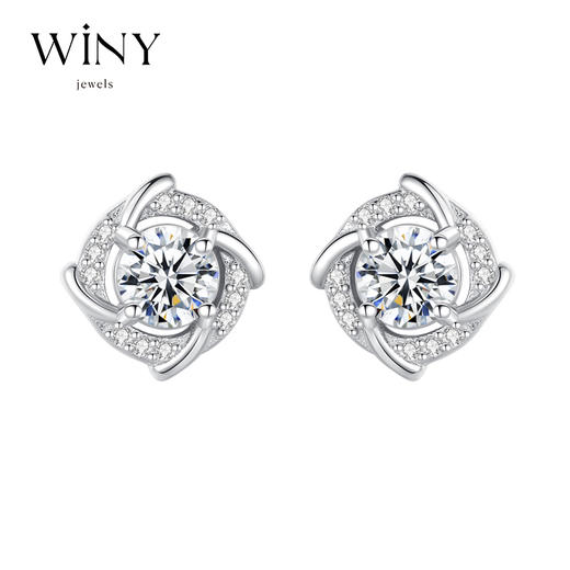 Winy925纯银臻爱耳钉送女友闺蜜节日生日礼物 商品图5