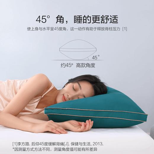 水星家纺95白鹅绒贡缎全棉抗菌鹅绒枕芯透气蓬松枕头 商品图1