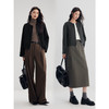 棉仓356666004-短箱型夹克式拉链无领毛呢外套女24秋季新品气质圆领双面呢 商品缩略图3